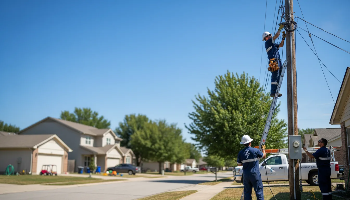 Residential electrician providing installation services in Cypress, TX